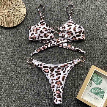 Leopard Printed Bikini Sets Swimwear